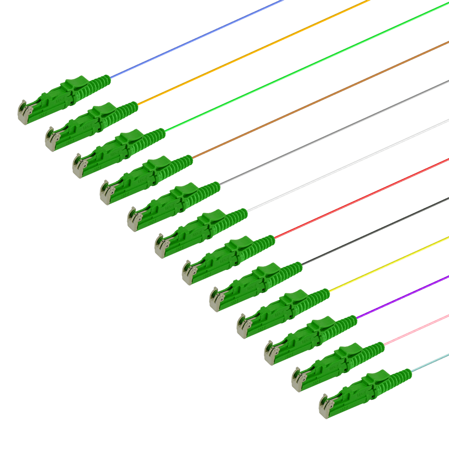 LSH/APC 12 Fiber Pigtail | Single Mode G657.A2 | 0.9mm, vista 2
