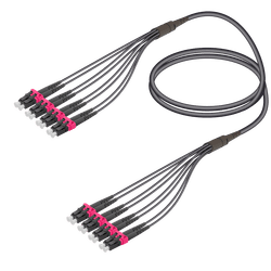 LC/UPC-LC/UPC | 8 Fibers Universal Fanout | Multi Mode G651.OM4 | 4.8/1.8mm, vista 2