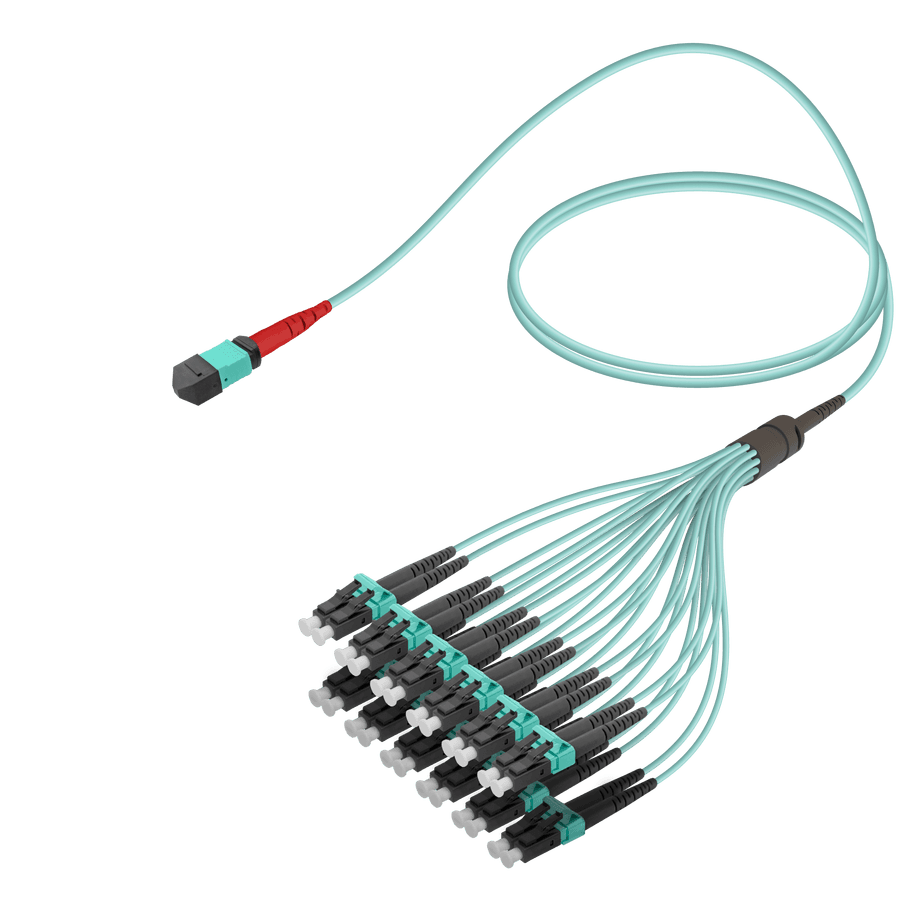 Female MTP Elite to LC/UPC Fanout | Base-24 | Multi Mode G651.OM3 | 3.0/1.8mm