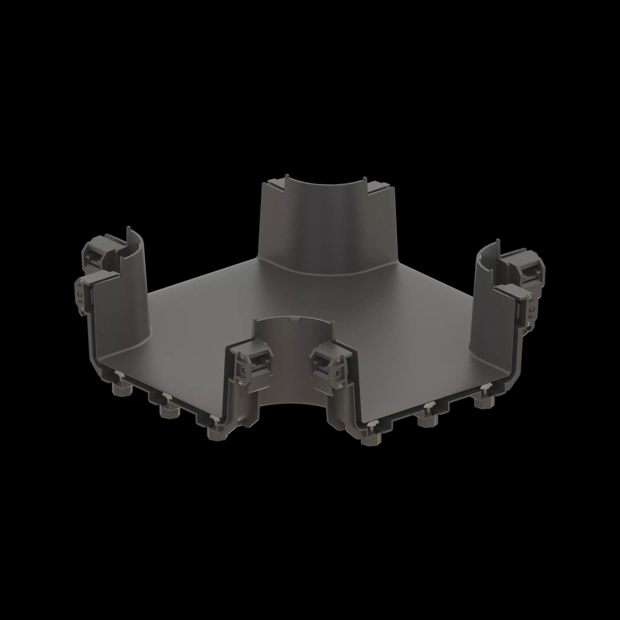 FDS_200mm 4-Way Cross Connection Body, vista 2