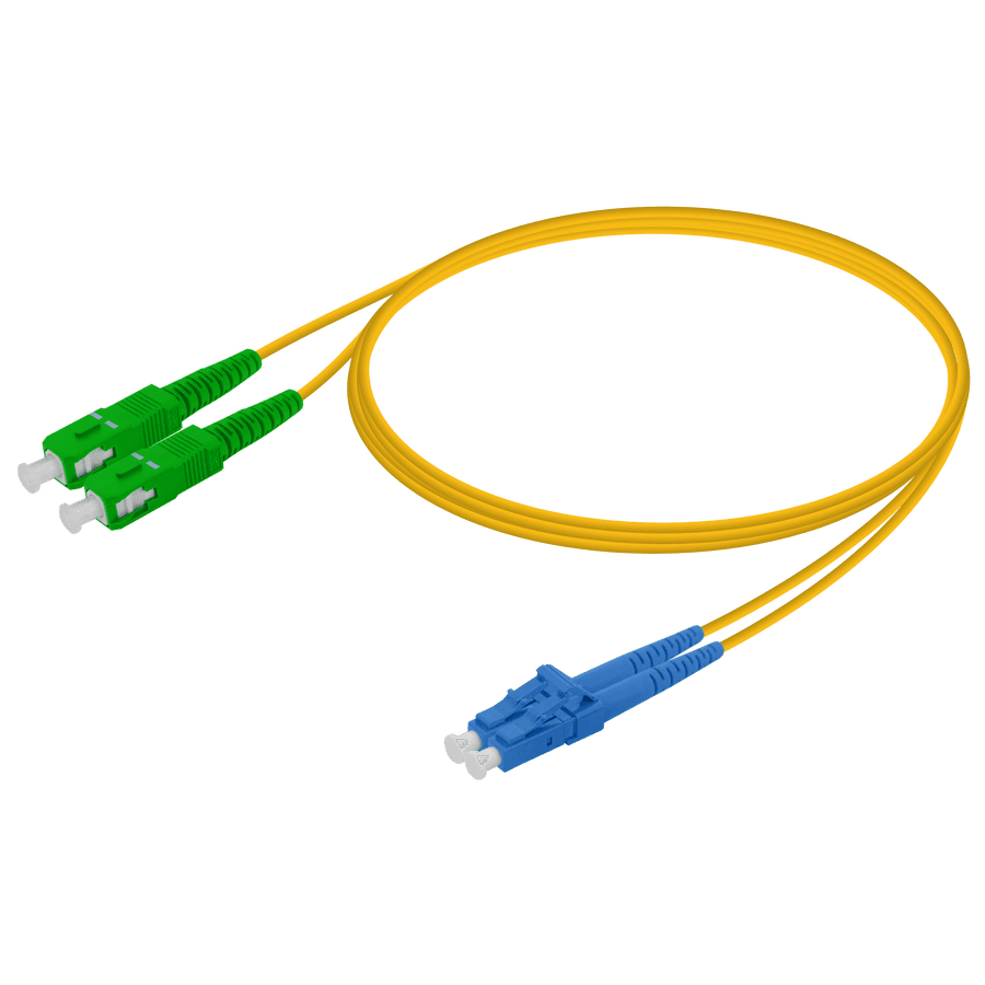 SC/APC-LC/UPC | Single Mode G657.A2 Duplex Patch Cord | 2.0x4.1mm