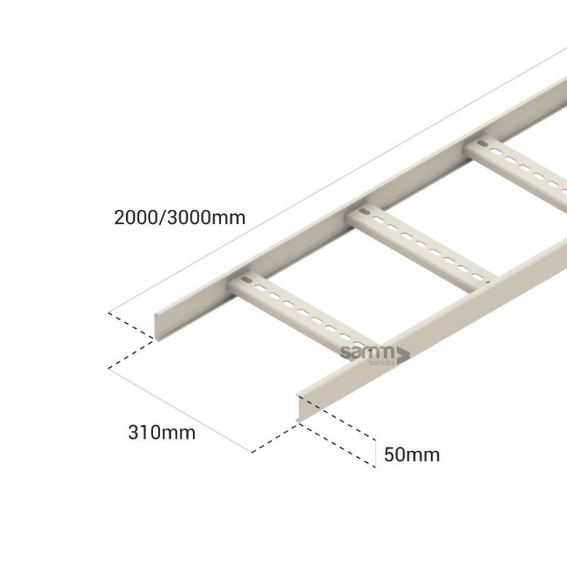 Cable Pathways | Cable Ladder 310mm, vista 2