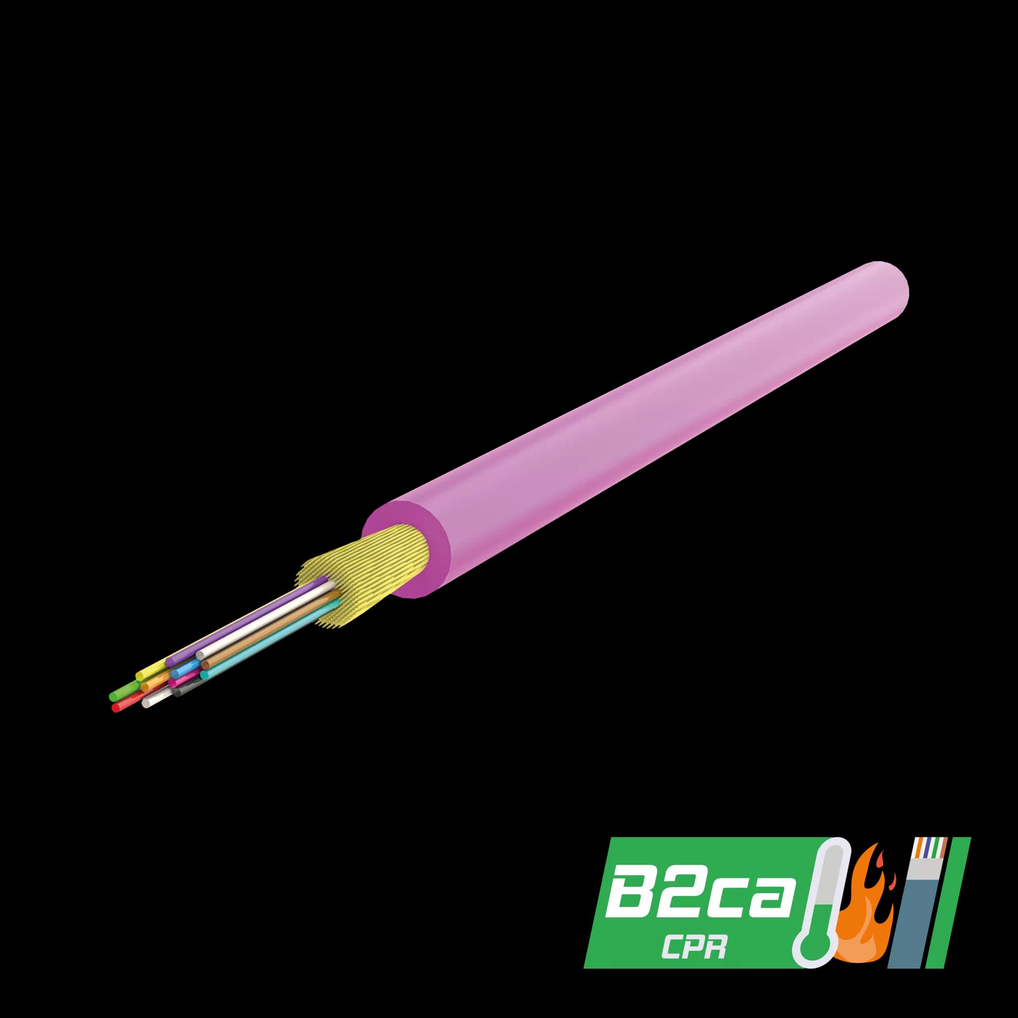 Multi-Fiber Distribution Cable 3.0mm | I-B3 1x12 | CPR: B2ca | 1000 meters, vista 4