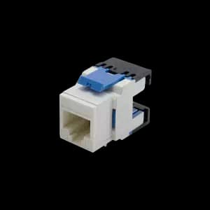 ISO/IEC CAT6A 500MHz Jack to Jack Keystone 180° | Unshielded, vista 4