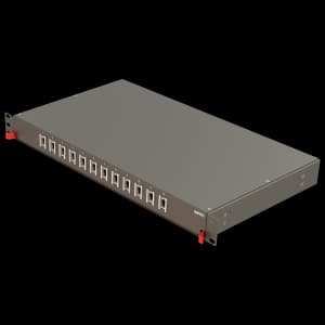 Bright Series | Rail Sliding | 12 Straight Holes | FP11 | Empty Patch Panel, vista 3