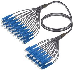 SC/UPC-LC/UPC | 24 Fibers Universal Fanout | Single Mode G657.A2 | 4.8/1.8mm, vista 2