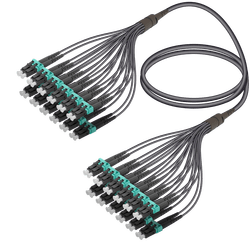 LC/UPC-LC/UPC | 24 Fibers Universal Fanout | Multi Mode G651.OM3 | 4.8/1.8mm, vista 2