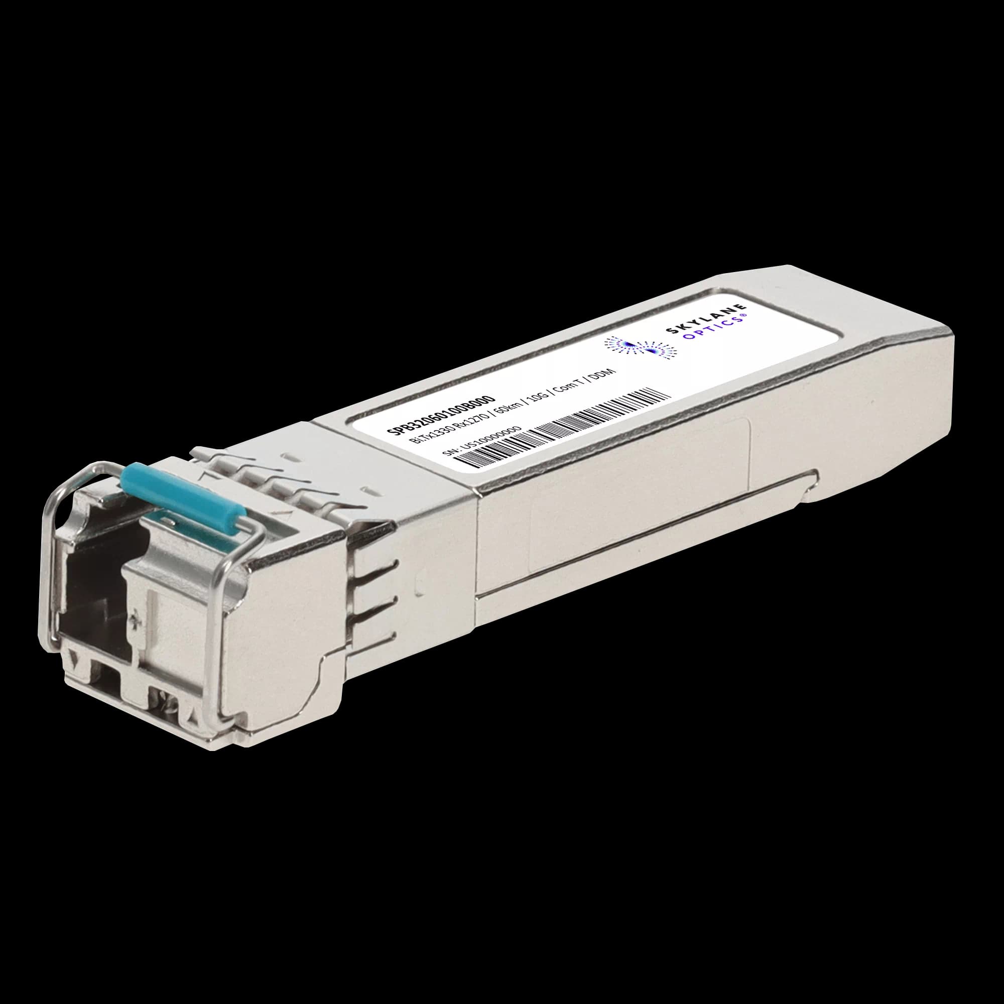 SFP+ 10GbE BiDi (TX1330/RX1270), 60km, Single-Mode, Commercial Temp Fiber Optic Transceiver SPB32060100B