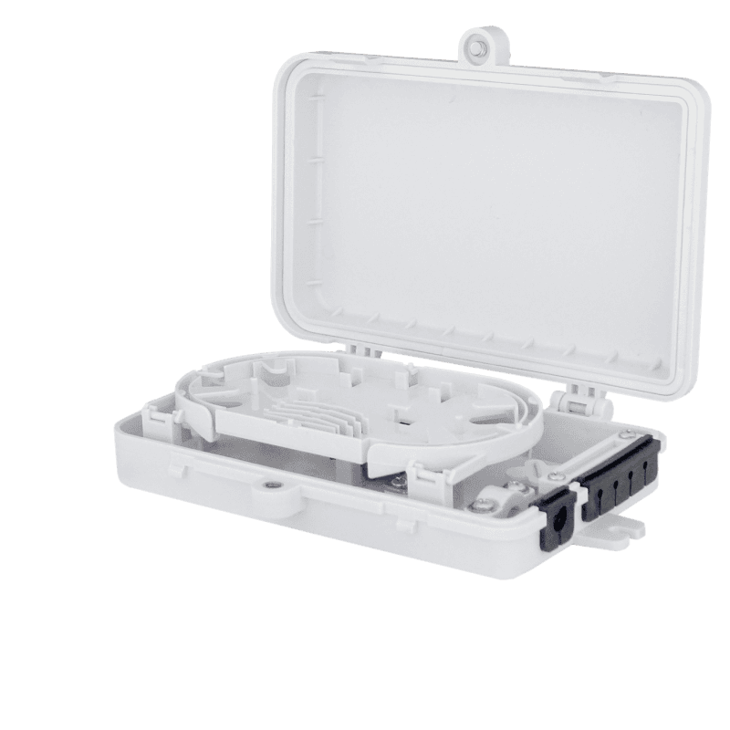 Indoor Termination Box | 4 Patch 4 Fibers 4 Ports, vista 3