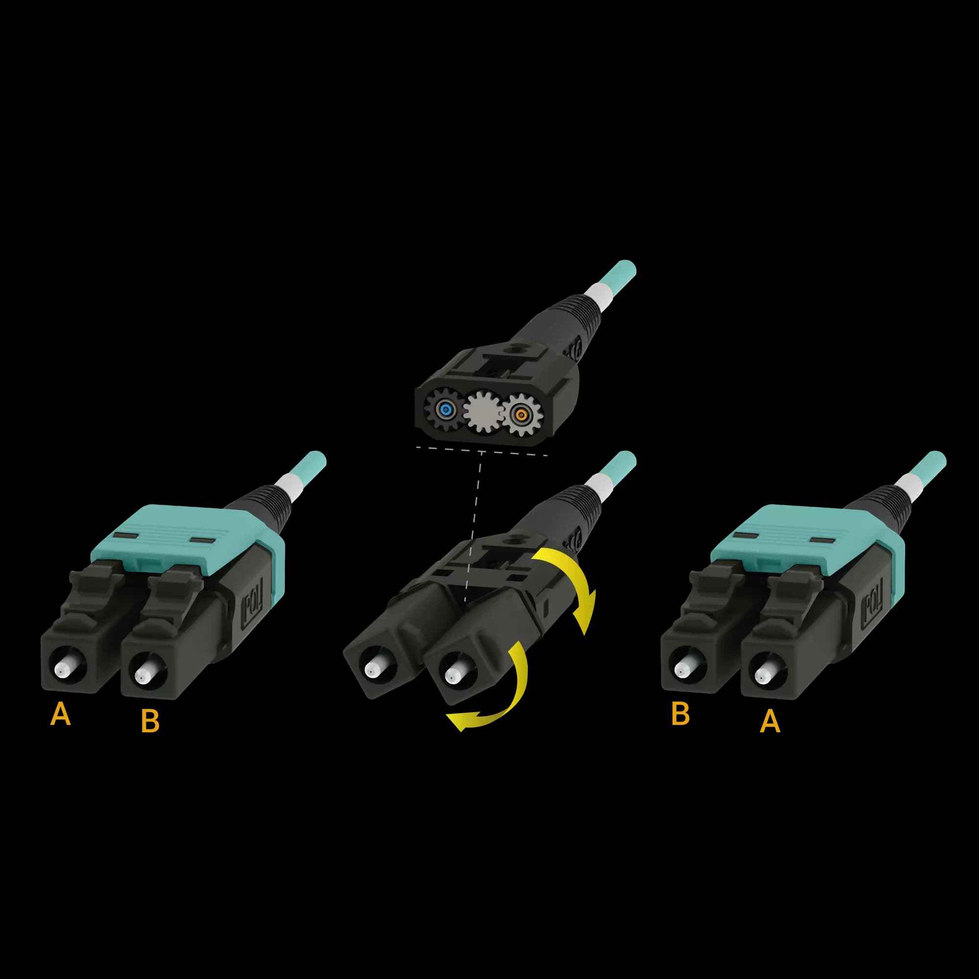 LC/UPC-LC/UPC | Multi-Mode G651.OM3 | UNI10 | Uniboot Patch Cord | 2.0mm Uniboot Connectors, vista 4