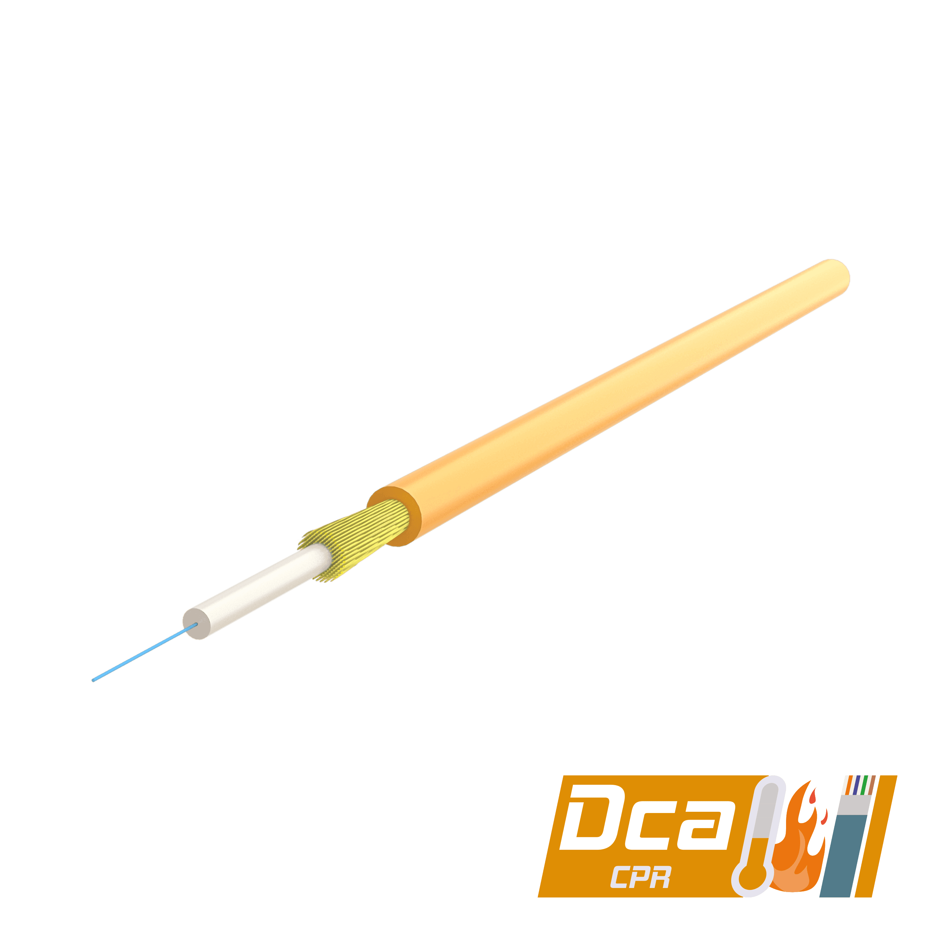 Simplex Fiber Optic Cable 2.0mm | I-VT9(ZN-AY)H 1x1 | CPR: Dca | 1000 meter, vista 2