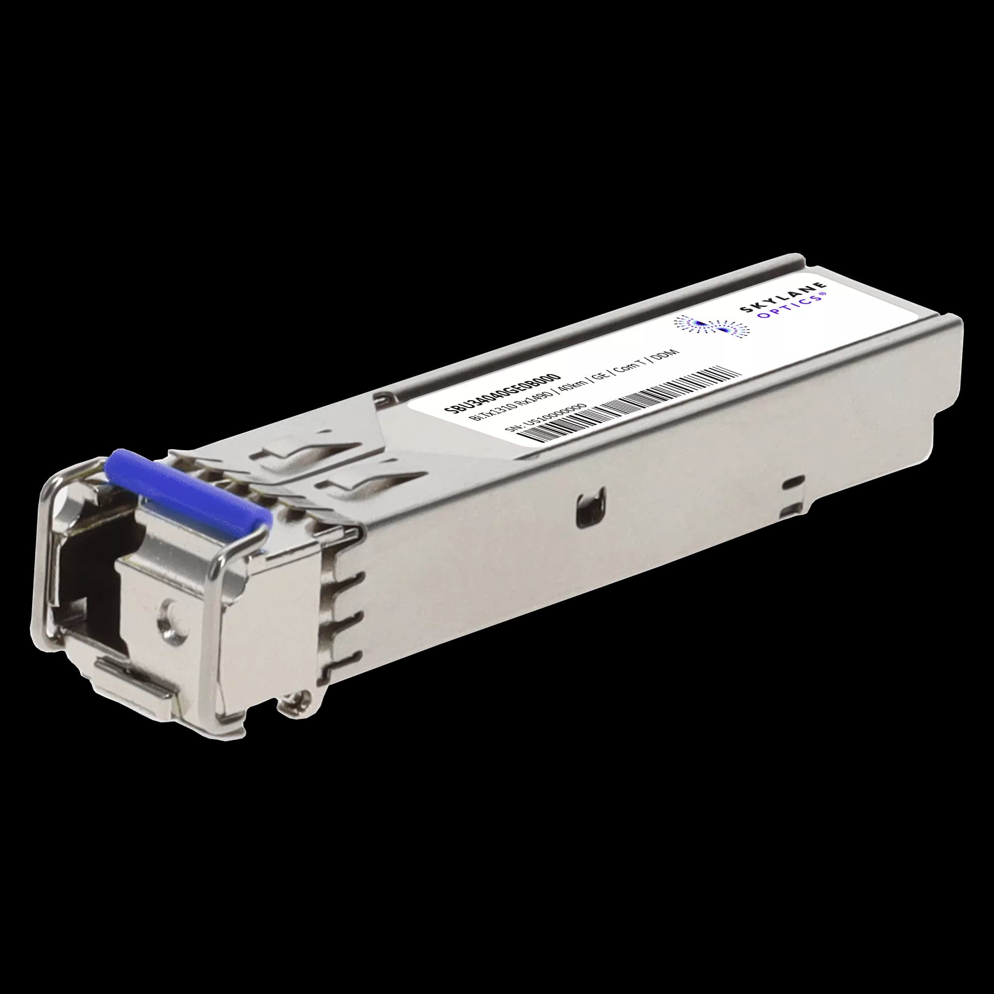 SFP 1GbE BiDi (Upstream TX1310/RX1490), 40km, Single-Mode, Commercial Temp Fiber Optic Transceiver SBU34040GE0B