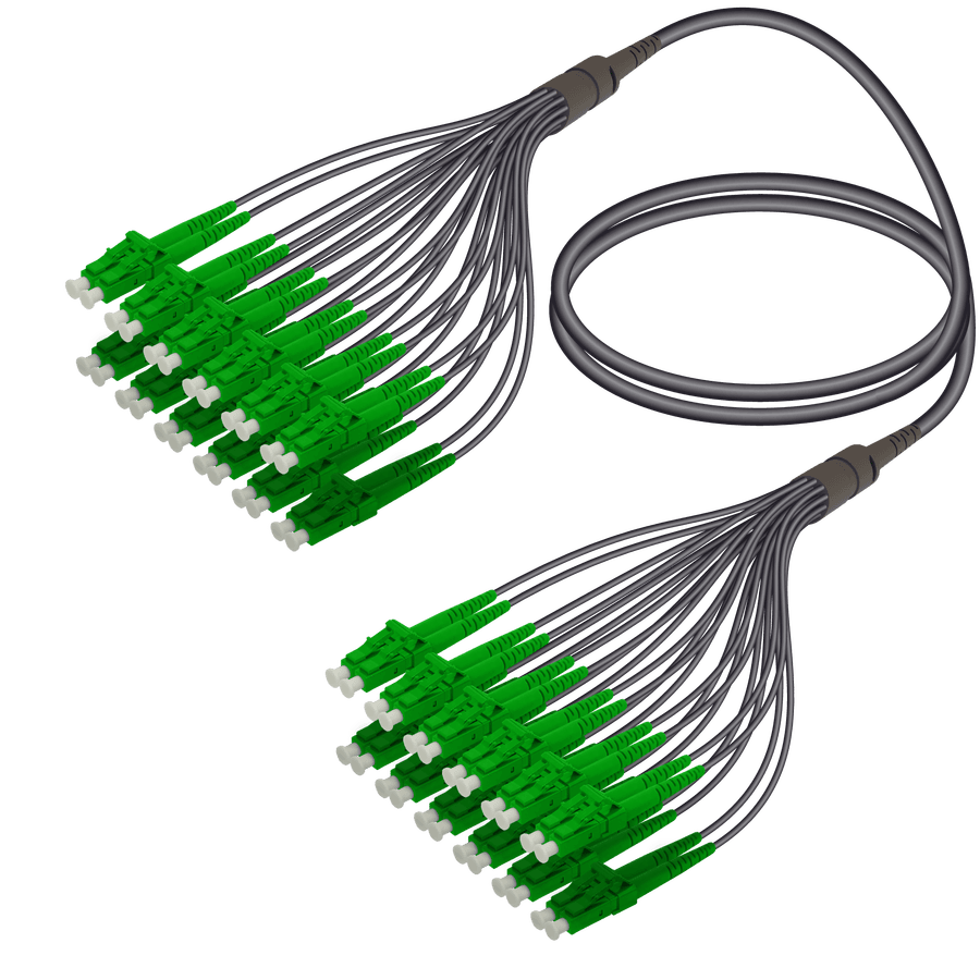LC/APC-LC/APC | 24 Fibers Universal Fanout | Single Mode G657.A2 | 4.8/1.8mm
