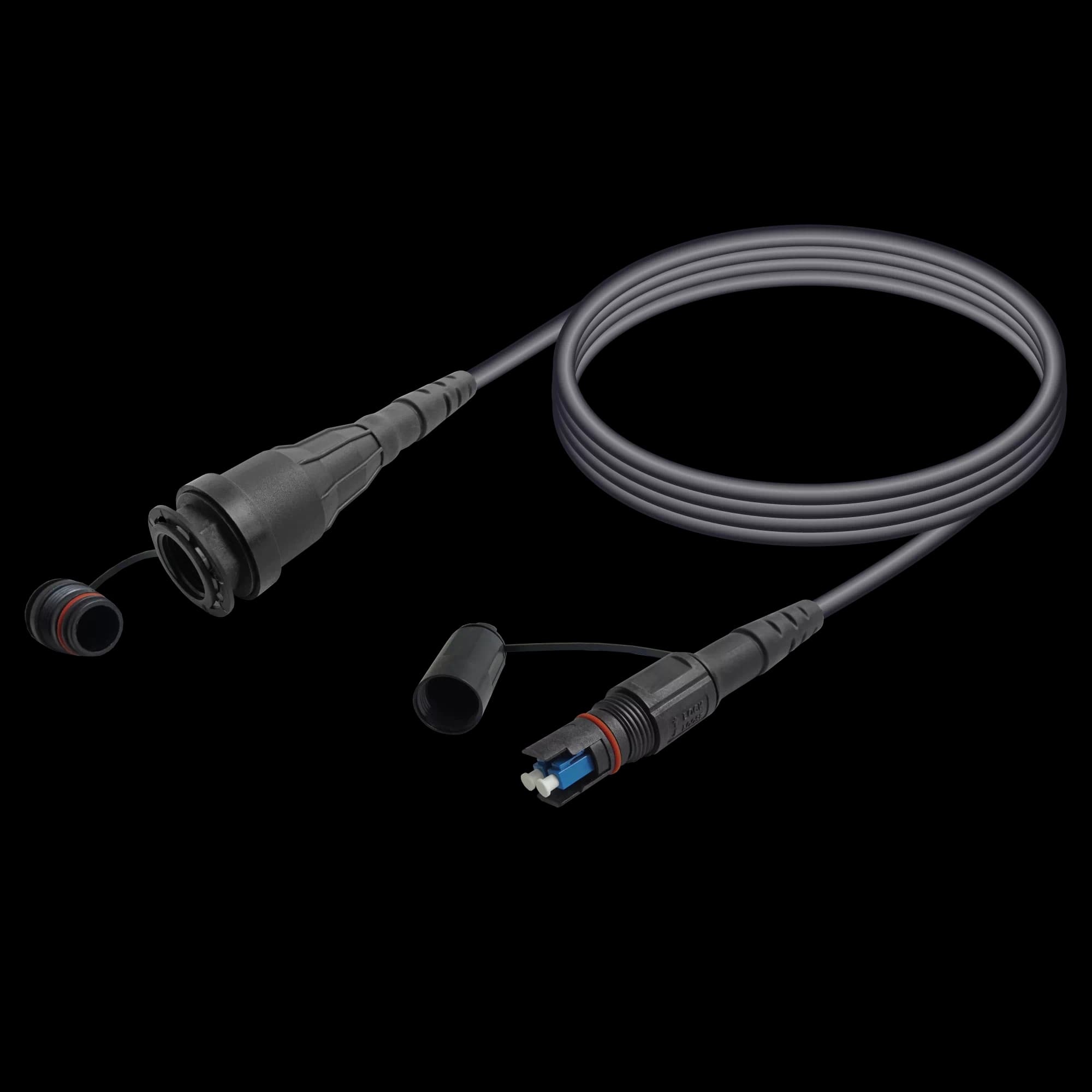 QCS Harsh Environment Single Mode A2 Fiber Cable Assembly | QCS-Male to QCS-Female