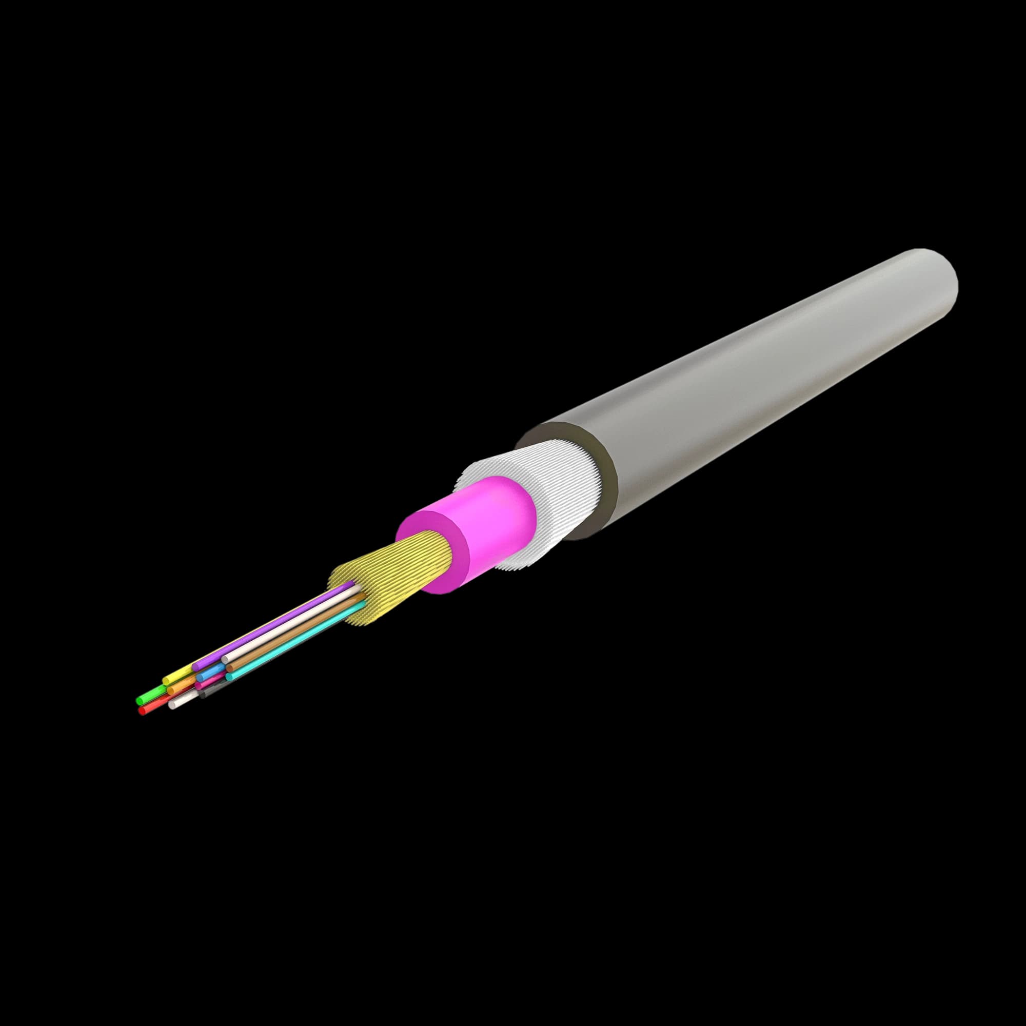 Ruggedized Distribution Cable 4.8mm | U-B3Q(ZN-GY)H 1x24 | 1000 meters, vista 4