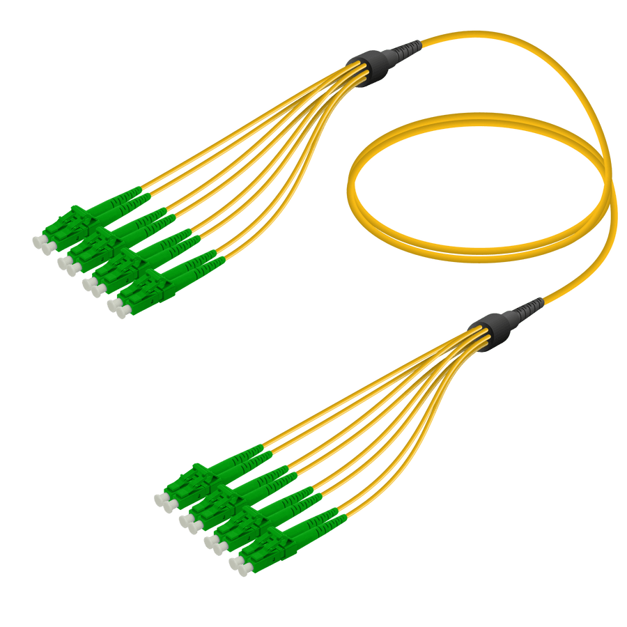 LC/APC-LC/APC | 8 Fibers Fanout | Single Mode G657.A2 | 3.0/1.8mm