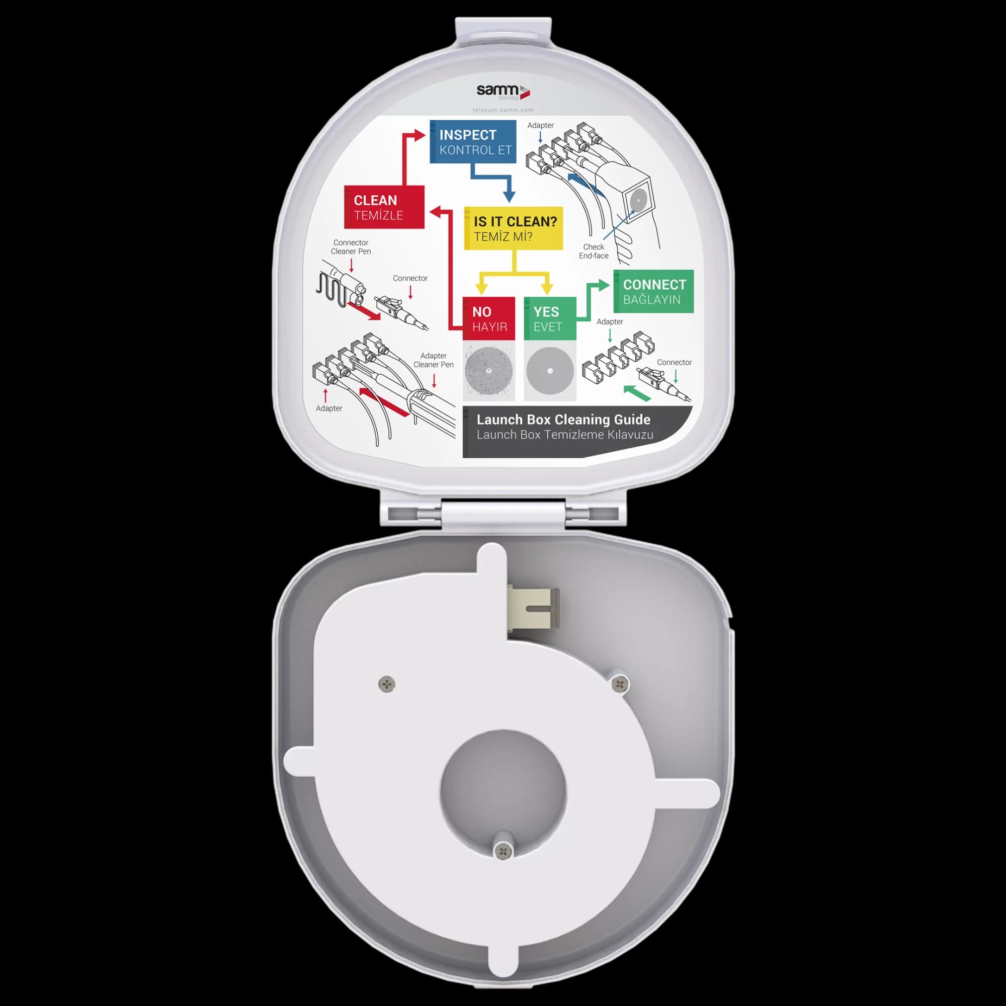 Adapter Type Fiber Optic OTDR Launch Box | Multi-mode G651.OM1 | SC UPC/SC UPC | 150 meters, vista 4