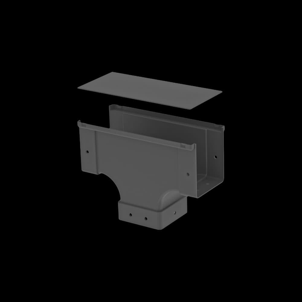 Raceways | Top Side Open Vertical Drop 100mm | W/ Cover, vista 4