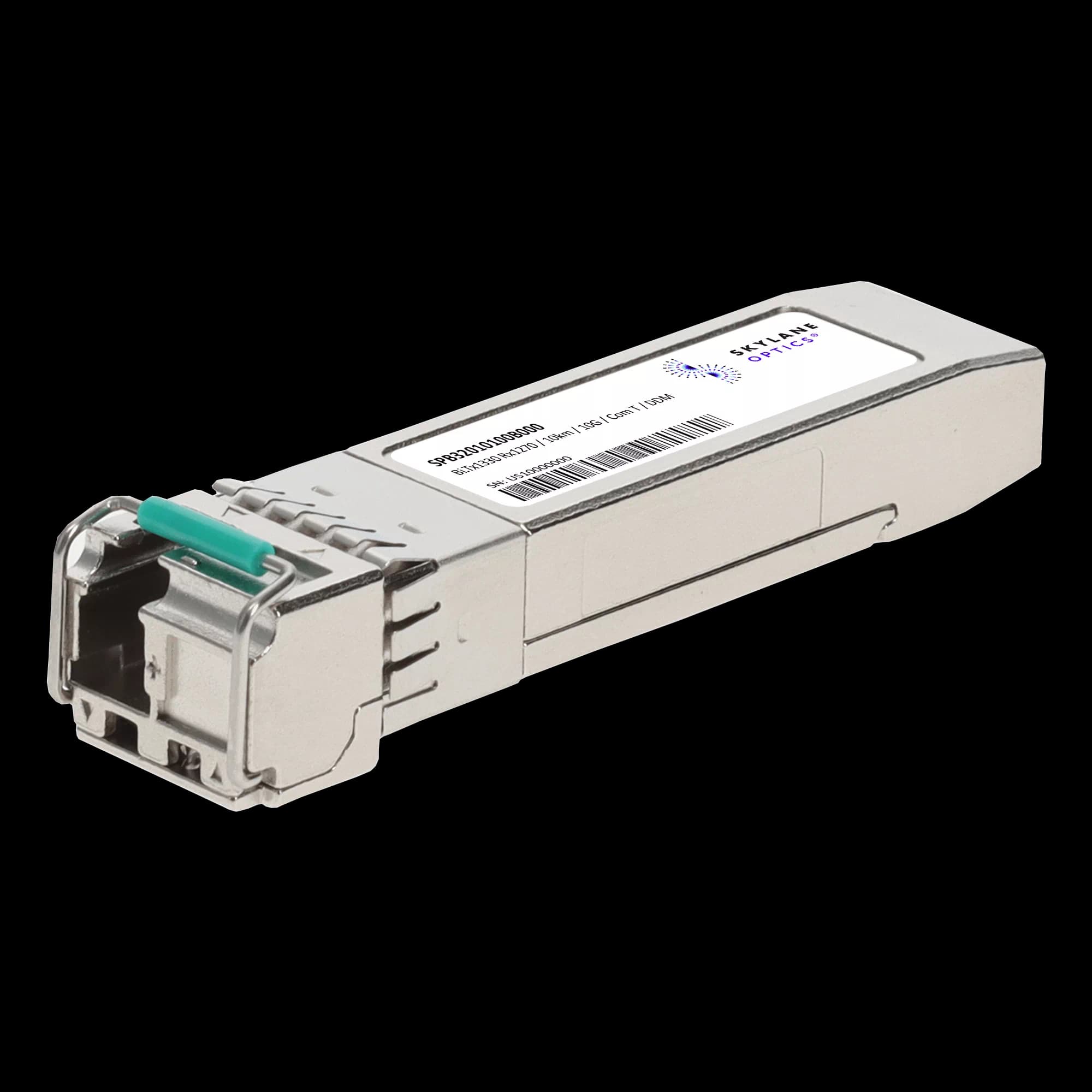 SFP+ 10GbE BiDi (TX1330/RX1270), 10km, Single-Mode, Commercial Temp Fiber Optic Transceiver SPB32010100B