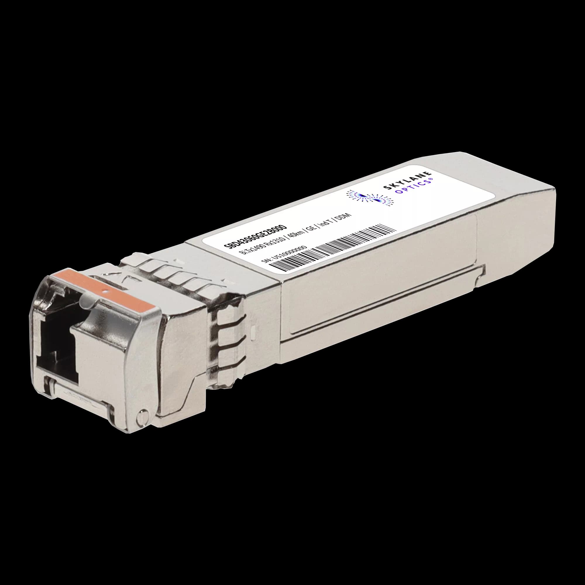 SFP 1GbE BiDi (Downstream TX1490/RX1310), 60km, Single-Mode, Commercial Temp Fiber Optic Transceiver SBD43060GE0B