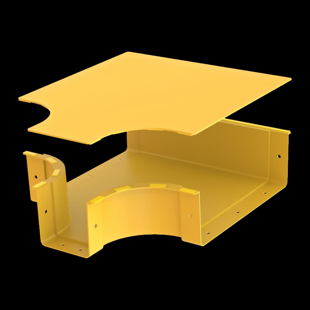 Raceways | Horizontal “T” Reducer 3010 | W/ Cover, vista 3