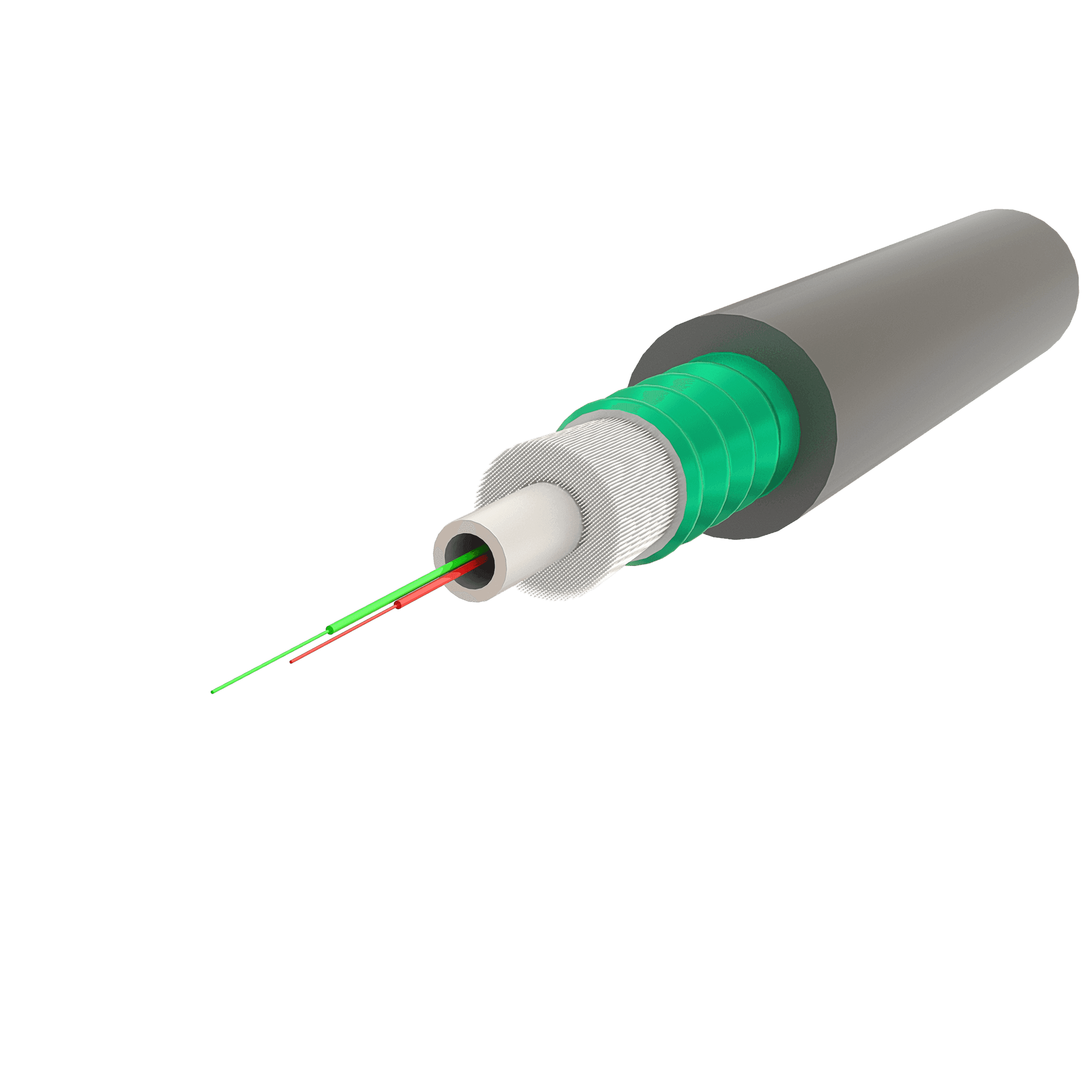 Steel-Armoured Central Loose Tube Fiber Optic Cable | Gel-Free | U-BQ(ZN)(SR)BH | Up to 24F | 2000 meters, vista 4
