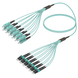 SC/UPC-LC/UPC | 12 Fibers Fanout | Multi Mode G651.OM3 | 3.0/1.8mm, vista 2