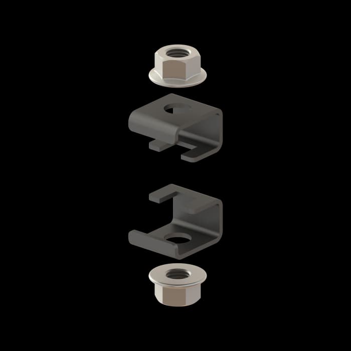 FDS_DIN 6923 Galvanized Steel M14 Flanged Nut Kit of 10, vista 2