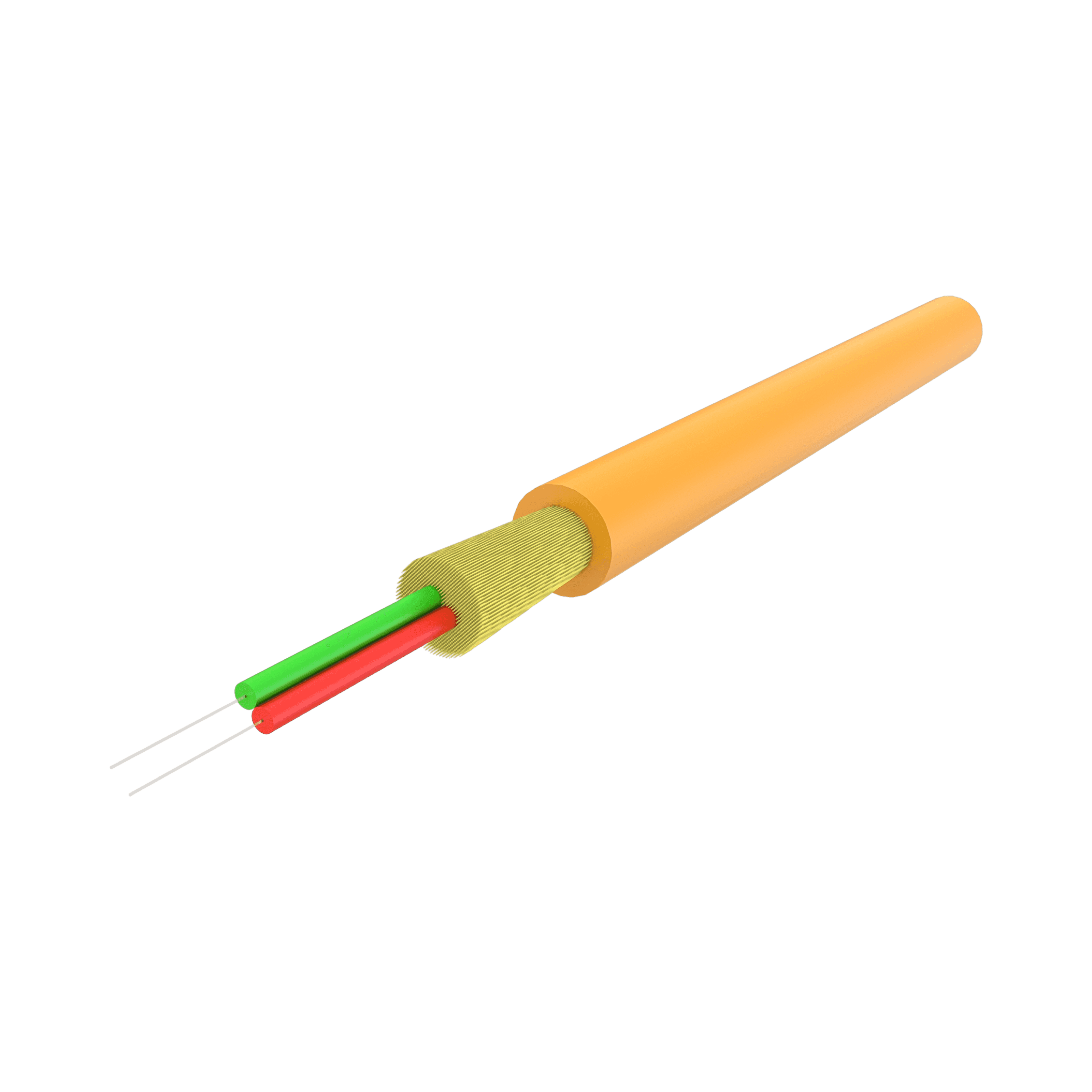Duplex Round Fiber Optic Cable 2.1 mm | I-VT6(ZN-AY)H 1x2 | 1000 meters, vista 2