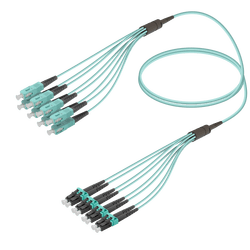 SC/UPC-LC/UPC | 8 Fibers Fanout | Multi Mode G651.OM3 | 3.0/1.8mm, vista 2