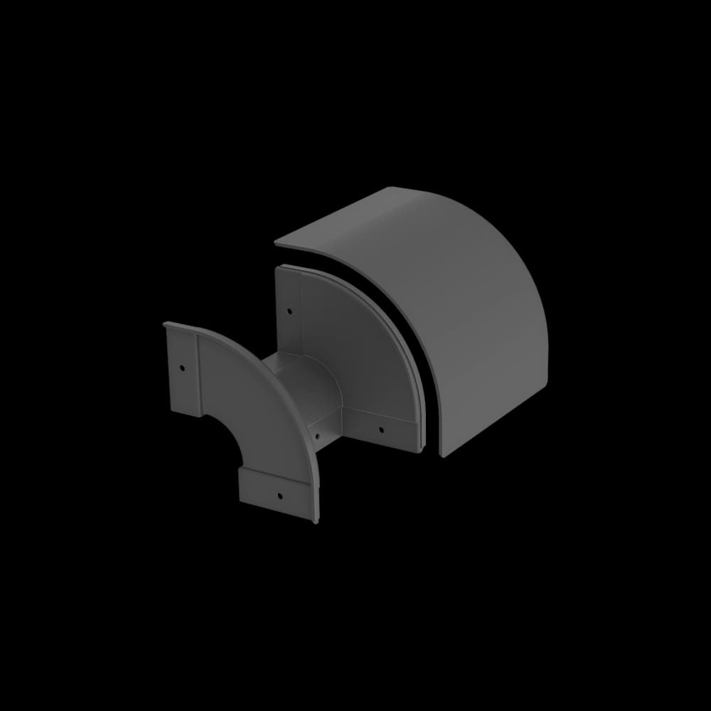 Raceways | Externally Covered Landing Elbow 200mm, vista 4