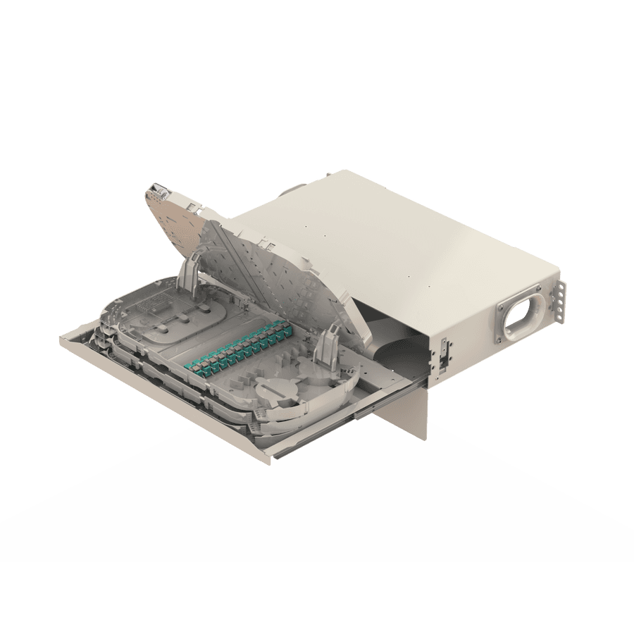 Splice to Patch Fiber Management Shelves | 19" 2U, vista 4