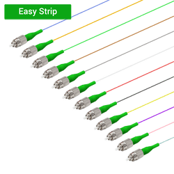 FC/APC 12 Fiber Pigtail | Single Mode G657.A2 | 0.9mm, vista 3