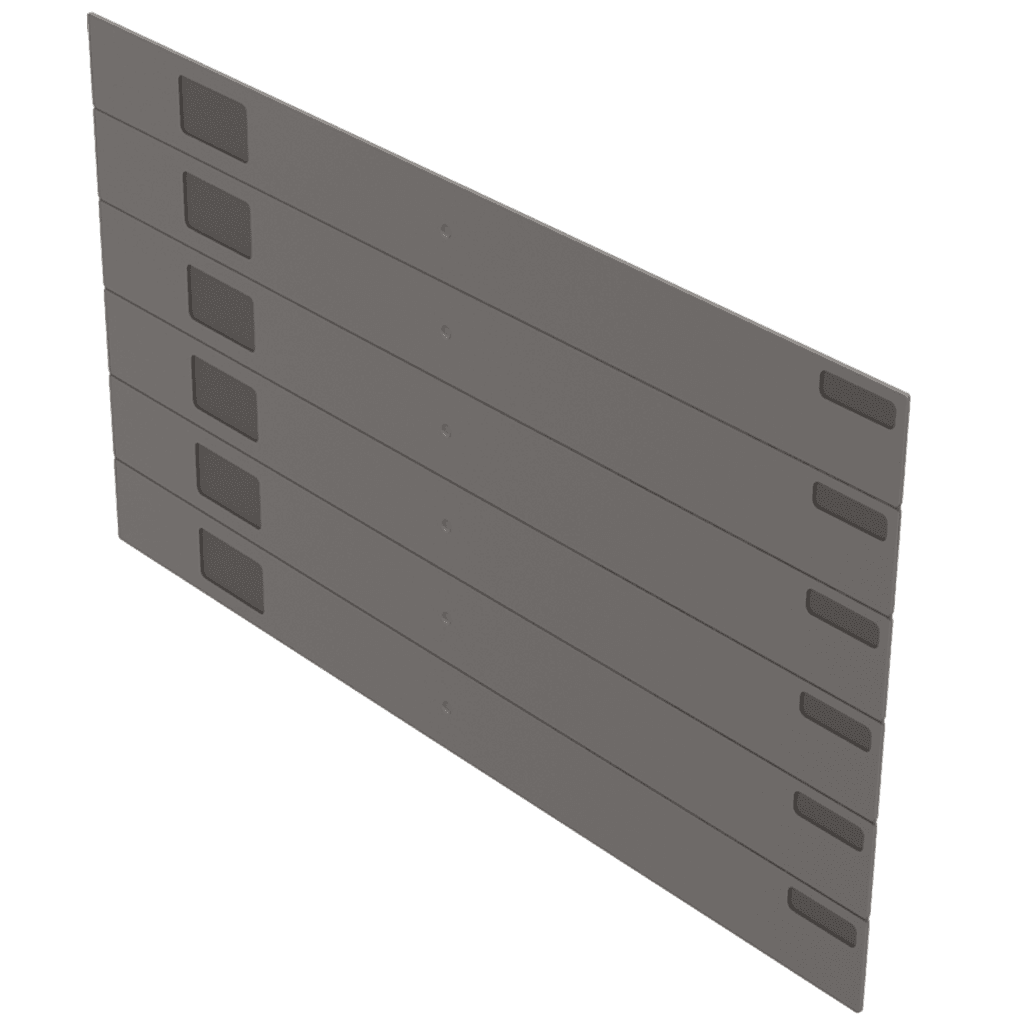 19” 6U Tool-Less Snap-In 1Ux Breakable Blanking Panel | 5 Pc-Pack, vista 2