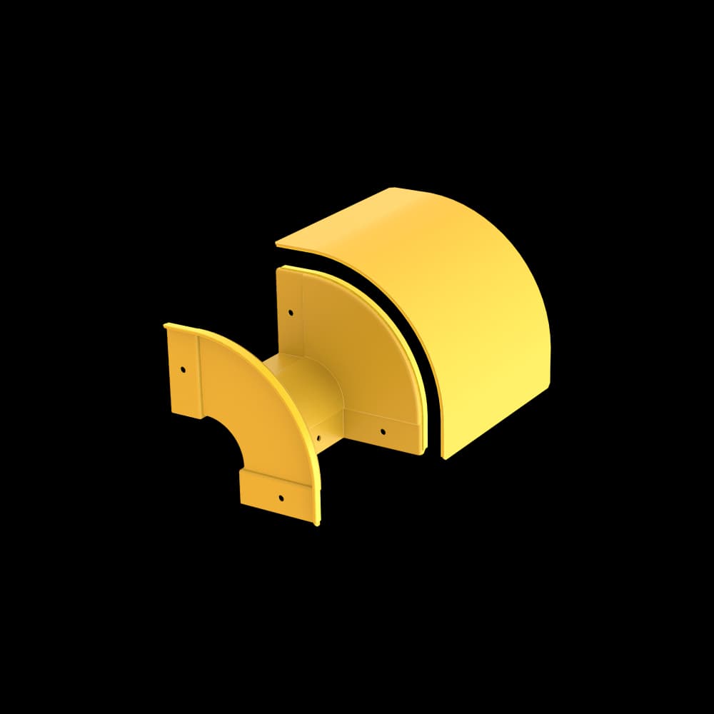 Raceways | Externally Covered Landing Elbow 200mm, vista 3