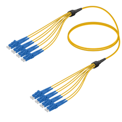 LC/UPC-LC/UPC | 8 Fibers Fanout | Single Mode G657.A2 | 3.0/1.8mm, vista 2