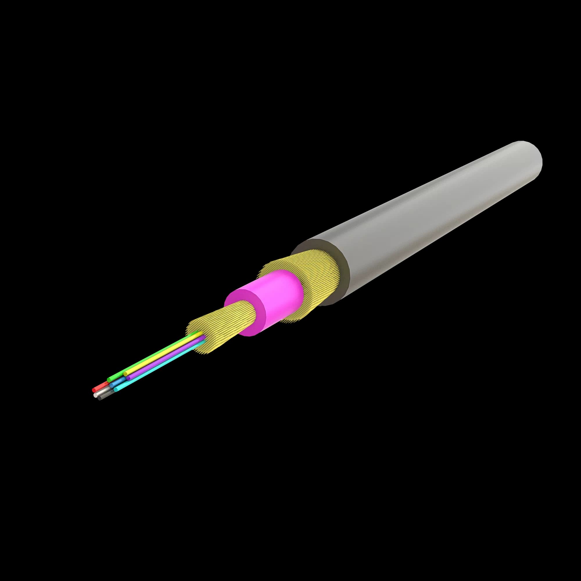 Ruggedized Distribution Cable 4.8mm | U-B3Q(ZN-AY)H 1x8 | 1000 meters, vista 4