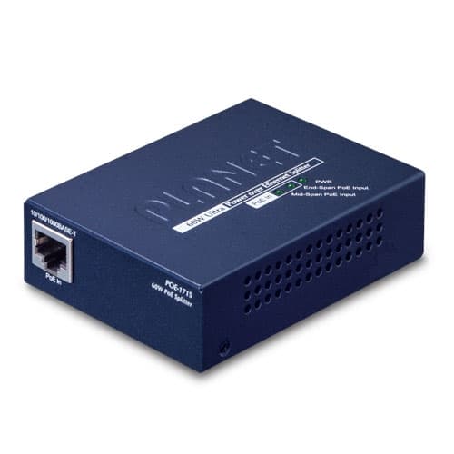 PLANET | POE-171 – Single Port 10/100/1000Mbps Ultra POE Injector (60 Watts) -w/external power adapter