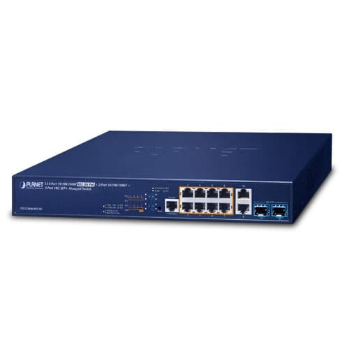 PLANET | GS-5220-8UP2T2X – L3 8-Port 10/100/1000T 802.3bt PoE + 2-Port 10/100/1000T + 2-Port 10G