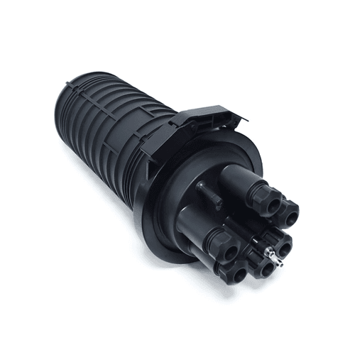 TS-FIBER | TSF-MUF-96H-02 – MUFA DOMO FIBRA OPTICA 96H CIERRE MECANICO. 4 BANDEJAS, RESERVA DE ALUMINIO