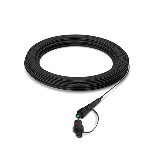 TS-FIBER | CABLE FO DROP 1 HILO CON MENSAJERO EN ACERO FOSFATADO