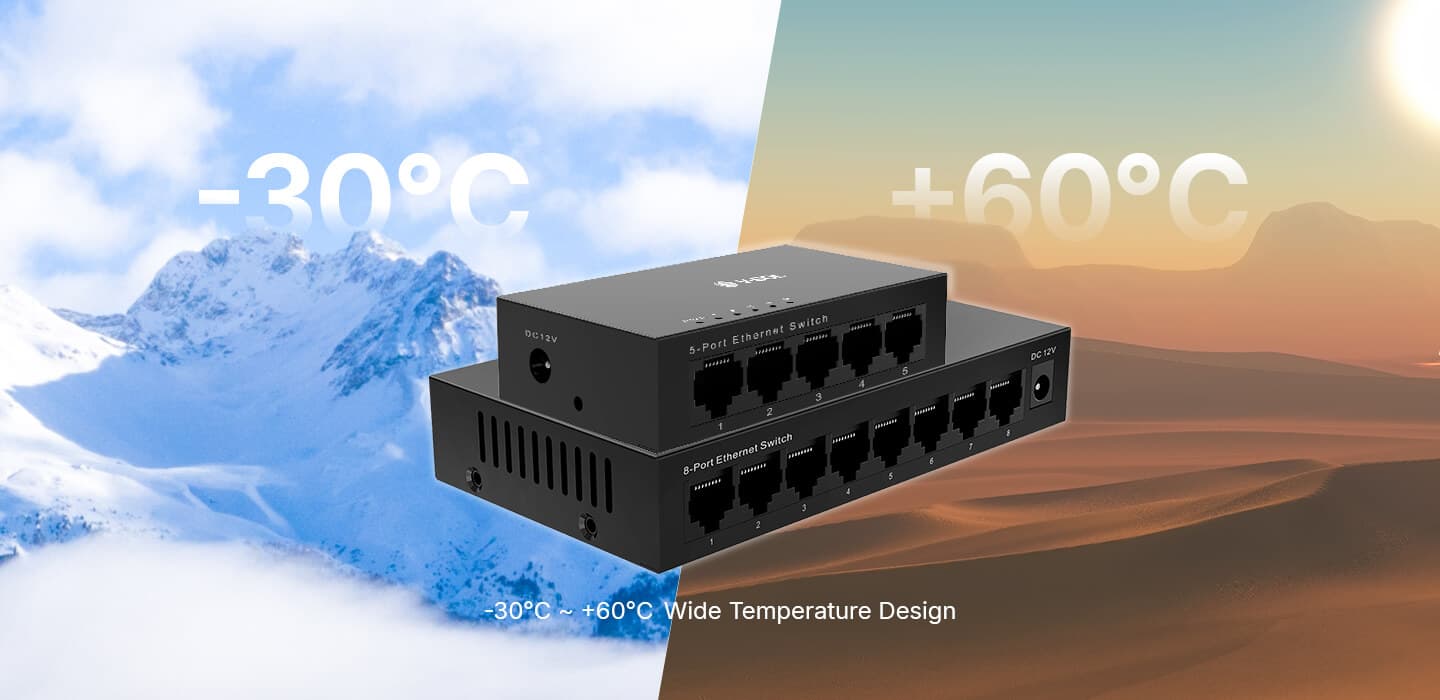 V1500-5F(G)-R, V1500-8F(G)-R — Switch Ethernet no Gestionado de la Serie V1500 (Rápido/Gigabit), vista 11