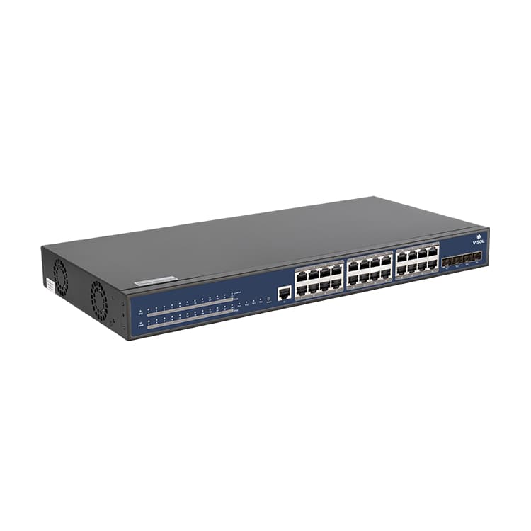 V3528-P — 24*GE(RJ45, POE)+4*10GE/GE(SFP+) Switch, vista 3