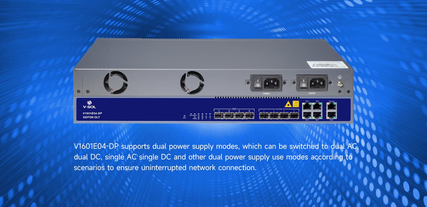 V1601E04-DP/BT — 4 Port EPON OLT, vista 7