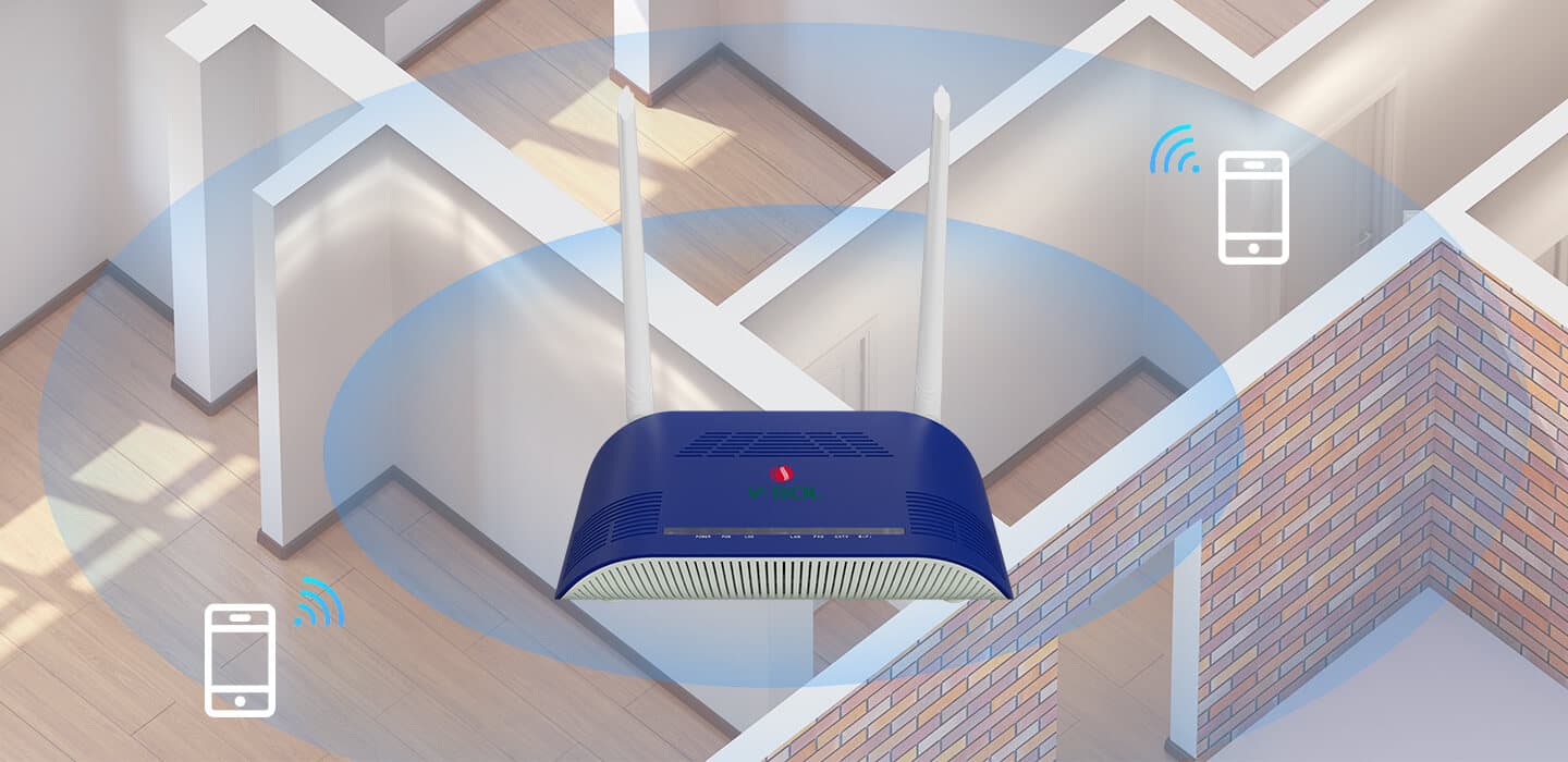 HG322WT — 1XPON+1GE+1POTS+Wi-Fi 4+CATV HGU ONT, vista 6