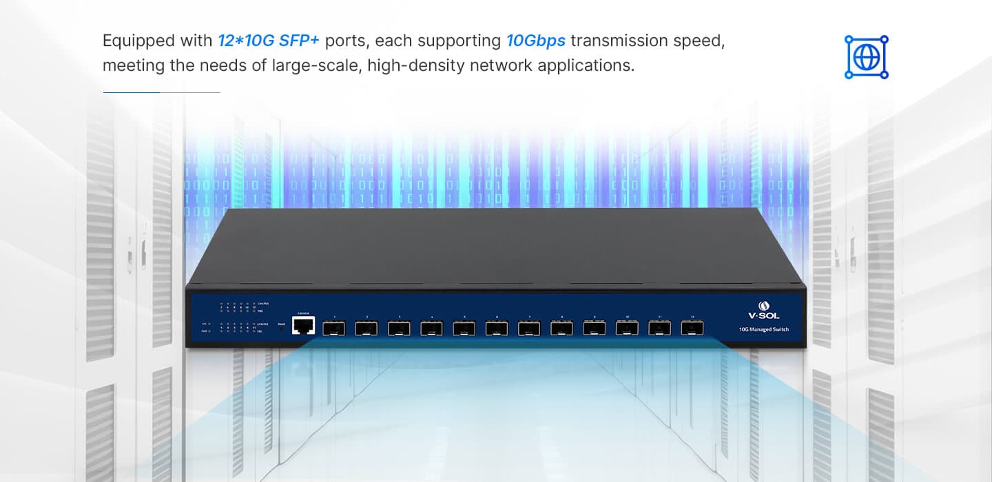 V3212 — L3 Management Ethernet Switch, vista 6