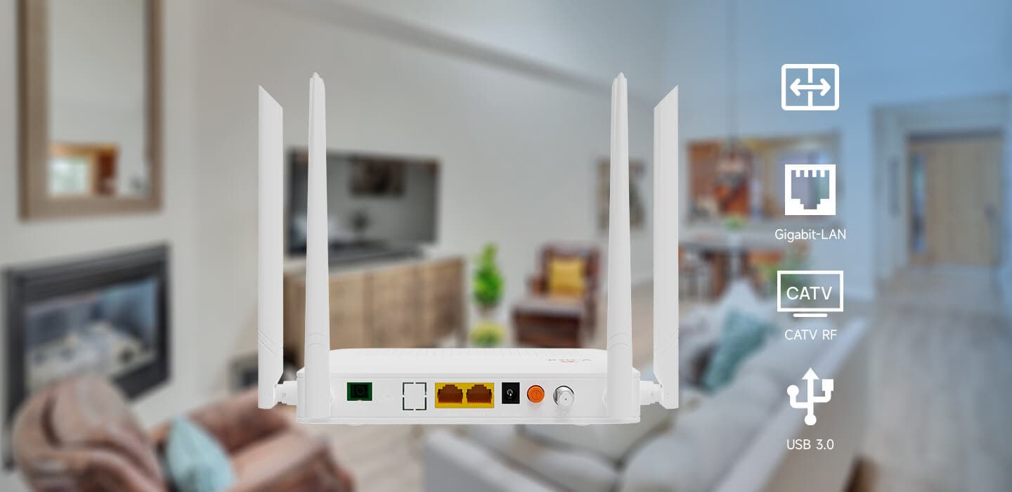 V2802ACT — 1GE(WAN/LAN1)+1GE(LAN)+CATV+USB3.0+Wi-Fi 5 ONU, vista 7