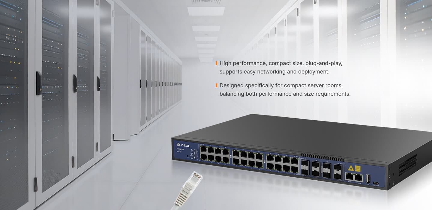 V3500-32G — L3 Managed 24-Port Gigabit Ethernet Switch, vista 8