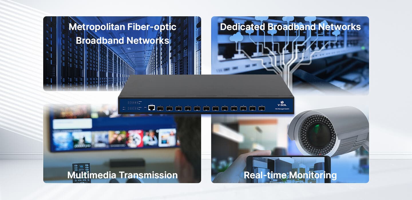 V3212 — L3 Management Ethernet Switch, vista 9
