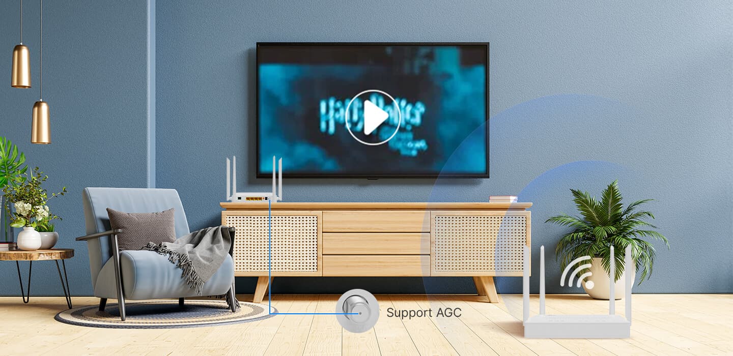 V2804ACT — 1GE(WAN/LAN1)+3GE(LAN)+CATV+USB3.0+Wi-Fi 5 ONU, vista 12